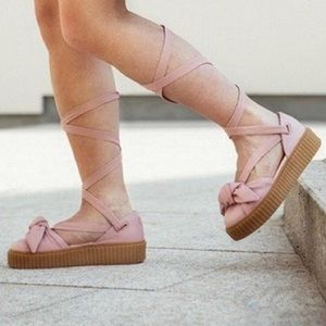 (Rihanna) Fenty Puma Bow Creeper Sandal in Pink